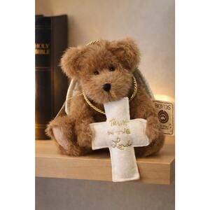 Boyds Bears Head Bean Collection Angel Bear Trust In The Lord Cross Plush